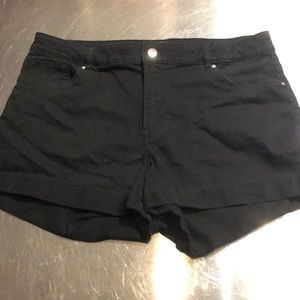 Black Denim Shorts